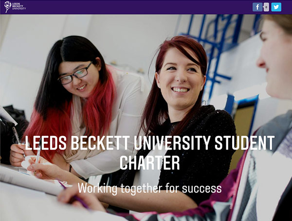 A section from one of Leeds Beckett University's stories